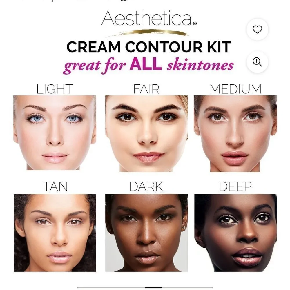 Aesthetica Contour Series Cream Palette comes with detailed instructions